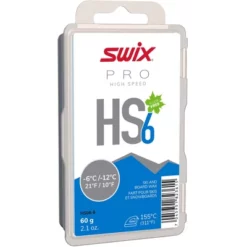 Swix HS6 Blue, 6C/ 12C, 60g Cire Pour Skis Et Snowboard